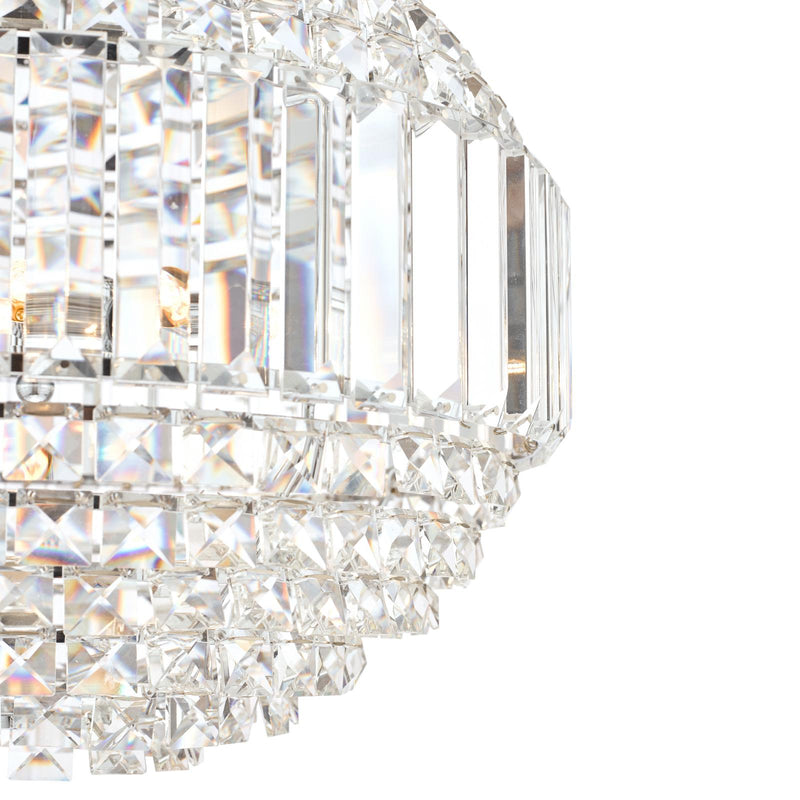 Laura Ashley Vienna 5lt Chandelier Crystal & Polished Chrome • LA3743651-Q