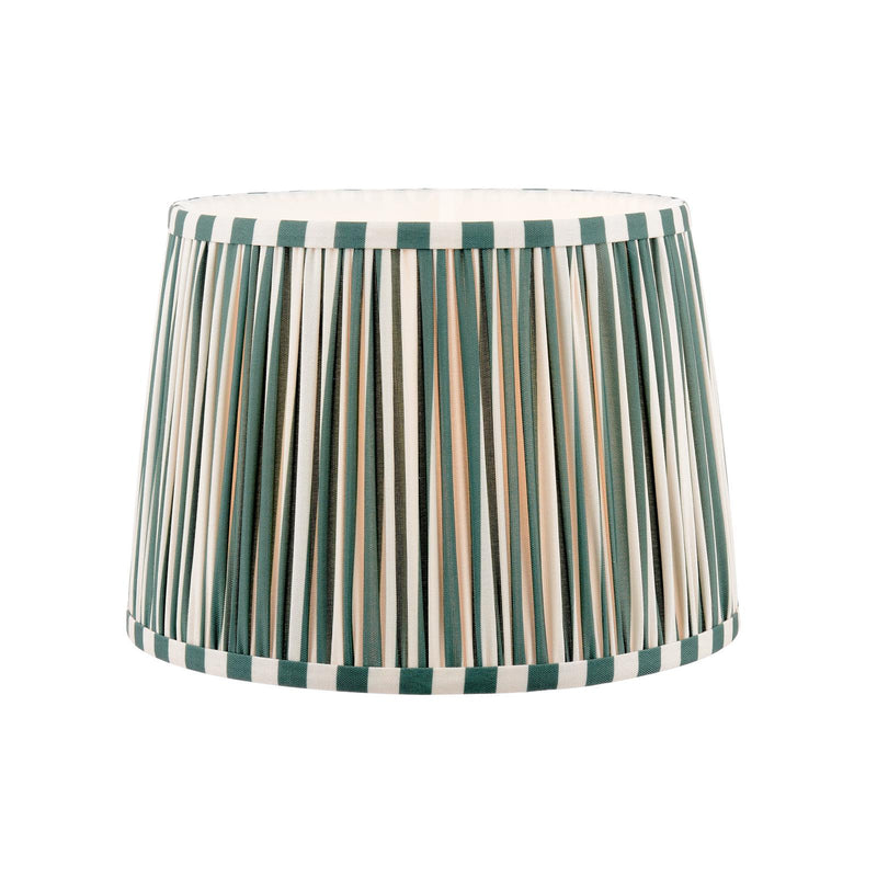 Laura Ashley Denwick Green Cotton Tapered Drum Shade 30cm/12 inch • LA3753735-Q