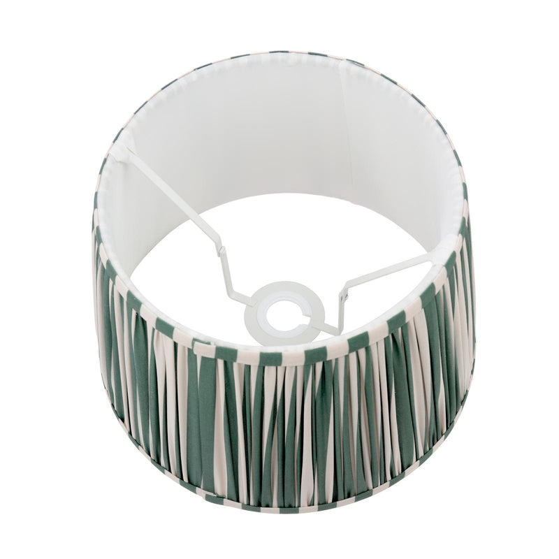 Laura Ashley Denwick Green Cotton Tapered Drum Shade 30cm/12 inch • LA3753735-Q