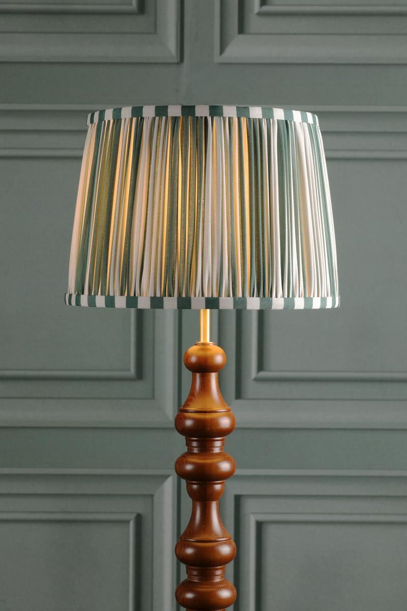 Laura Ashley Denwick Green Cotton Tapered Drum Shade 30cm/12 inch • LA3753735-Q