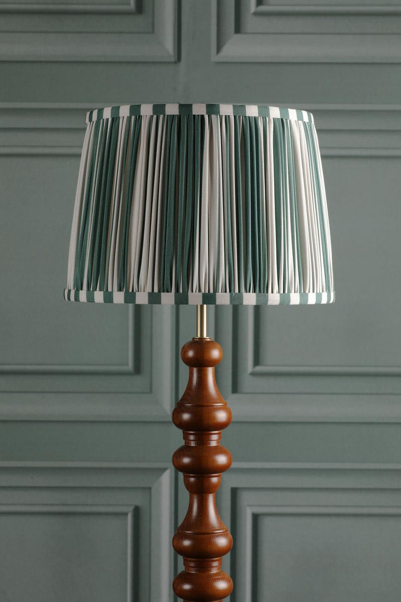 Laura Ashley Denwick Green Cotton Tapered Drum Shade 30cm/12 inch • LA3753735-Q
