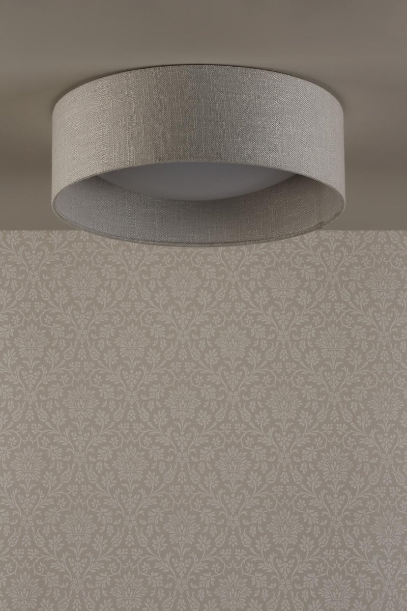 Laura Ashley Bacall 2lt Flush Silver Linen Shade • LA3756051-Q