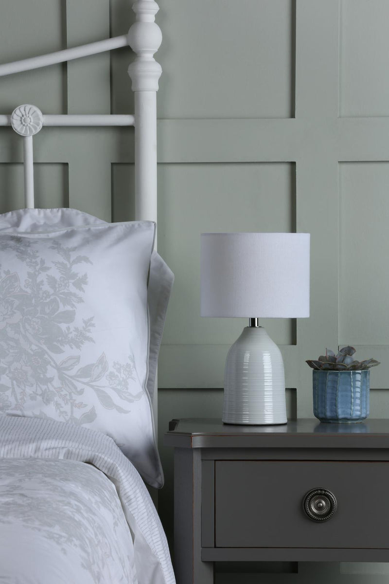 Laura Ashley Penny Twin Pack Table Lamp Cream With Shade • LA3756068-Q