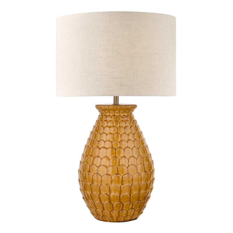 Laura Ashley Liza Table Lamp Orange Ceramic With Shade • LA3756082-Q