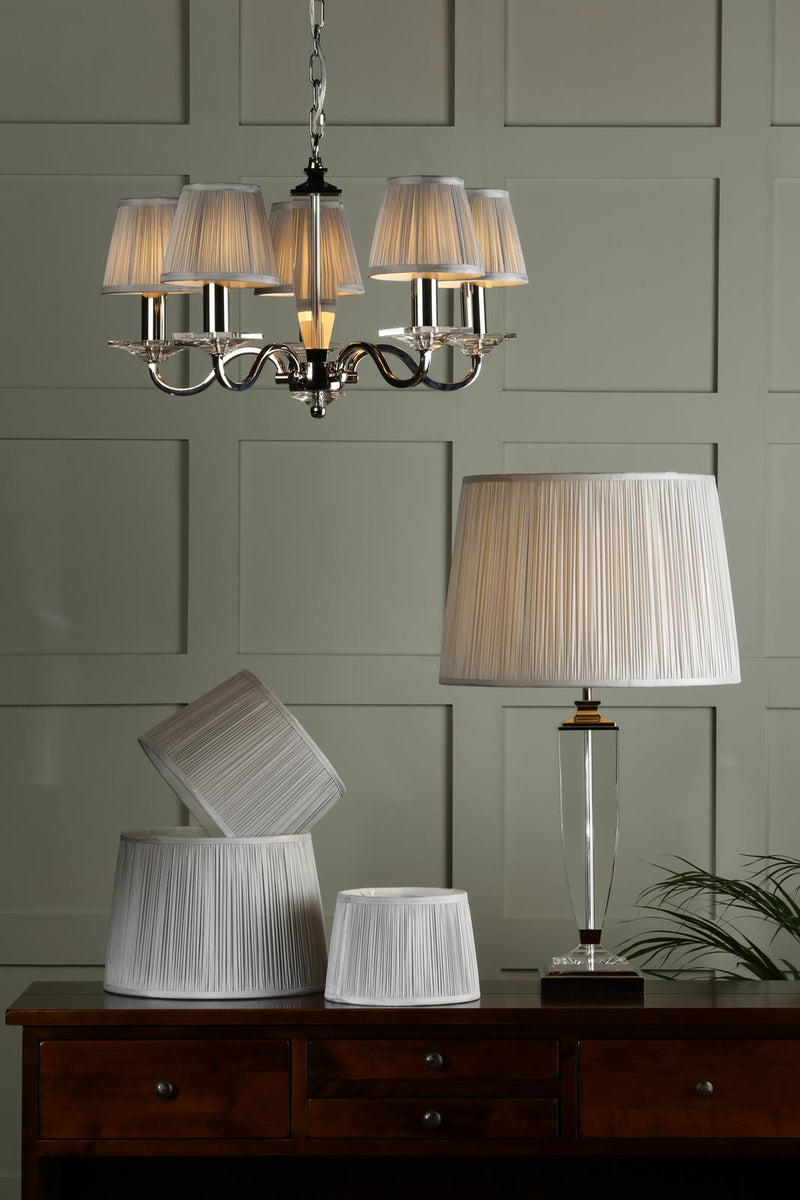Laura Ashley Hemsley Silk Shade Silver 14cm/5 inch • LA3756100-Q