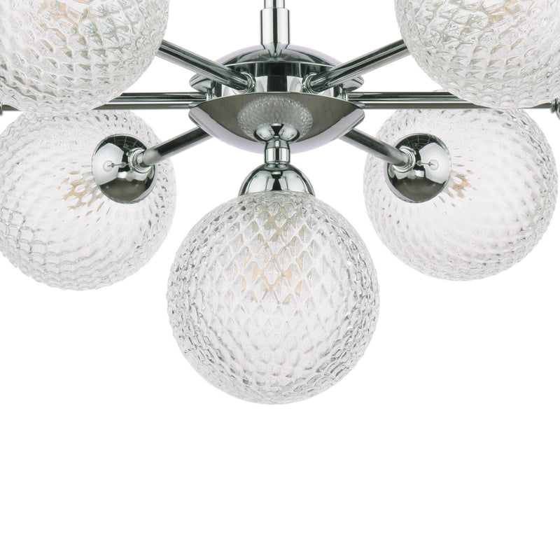 Laura Ashley Atherton 7lt Semi Flush Polished Chrome Glass  • LA3756108-Q