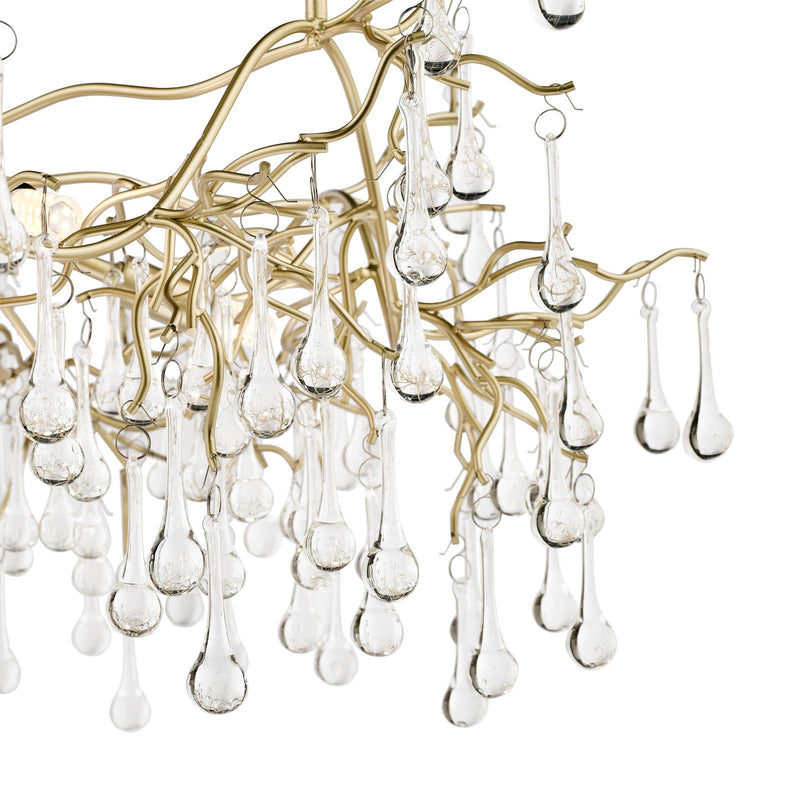 Laura Ashley Willow 5lt Pendant Satin Champagne Crystal  • LA3756144-Q