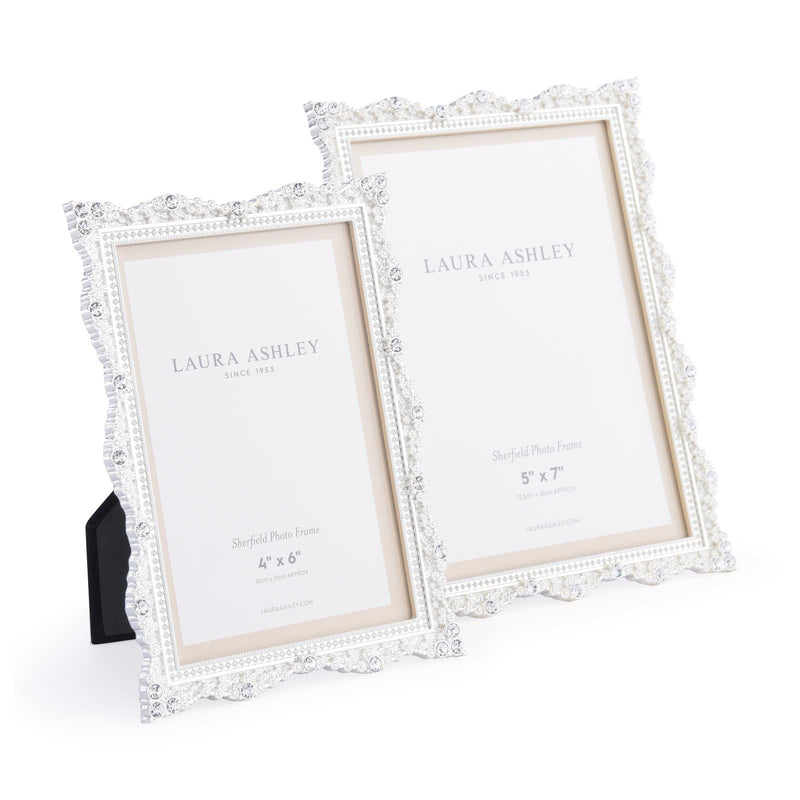 Laura Ashley Sherfield Photo Frame Silver Plated 5" x 7" • LA3756173-Q