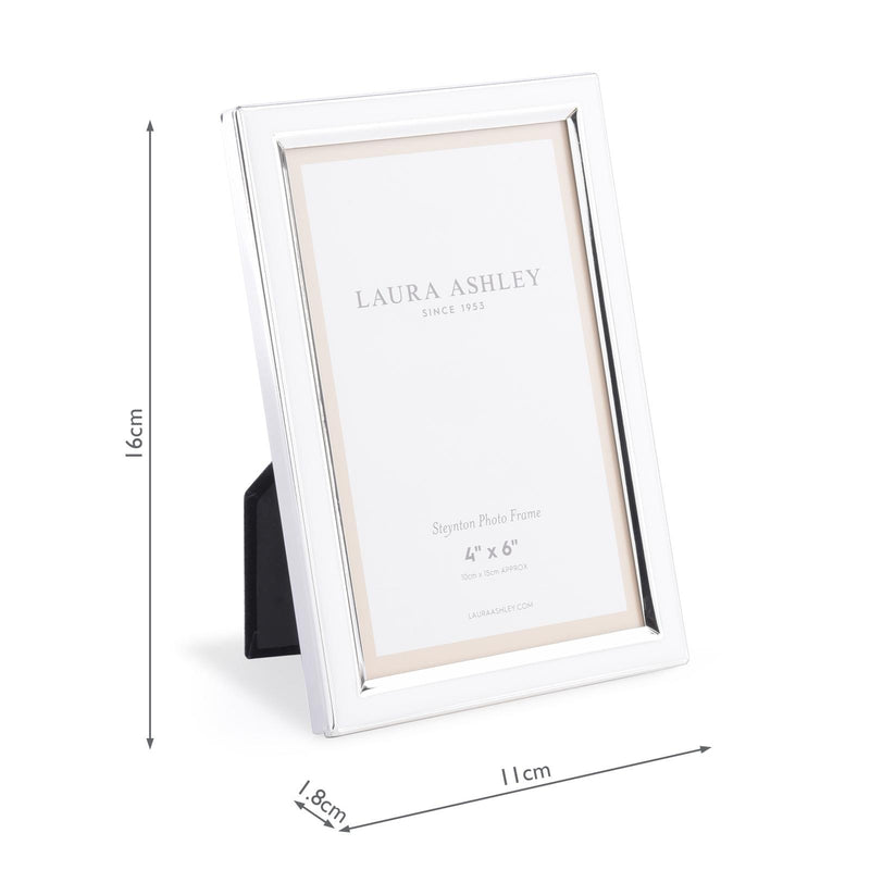 Laura Ashley Steynton Photo Frame Silver Plated 4" x 6" • LA3756178-Q