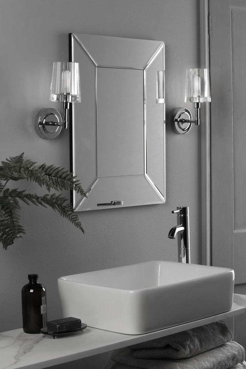 Laura Ashley Blake Bathroom Wall Light Crystal Polished Chrome IP44 • LA3756189-Q