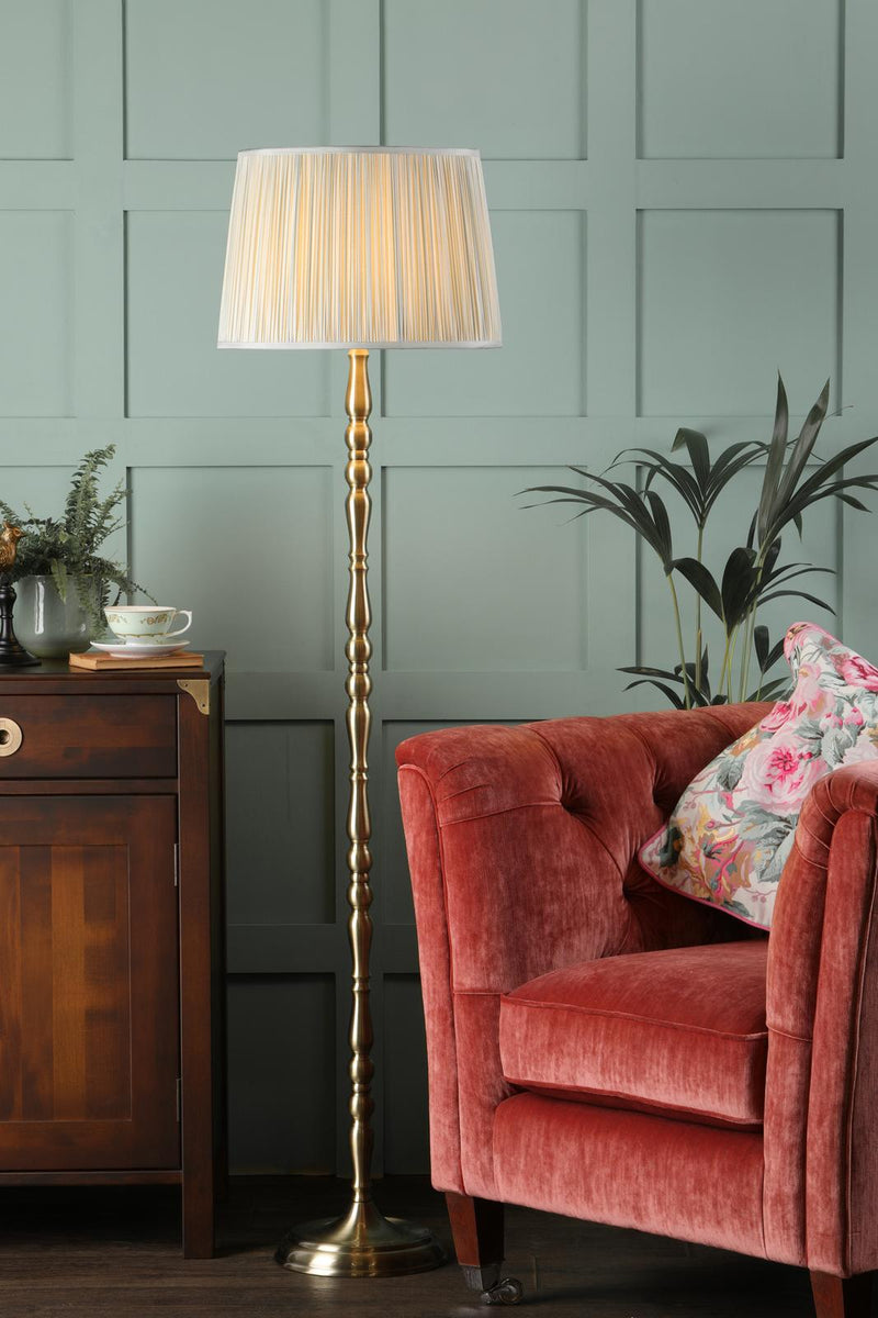 Laura Ashley Corey Floor Lamp Antique Brass Base Only • LA3756199-Q