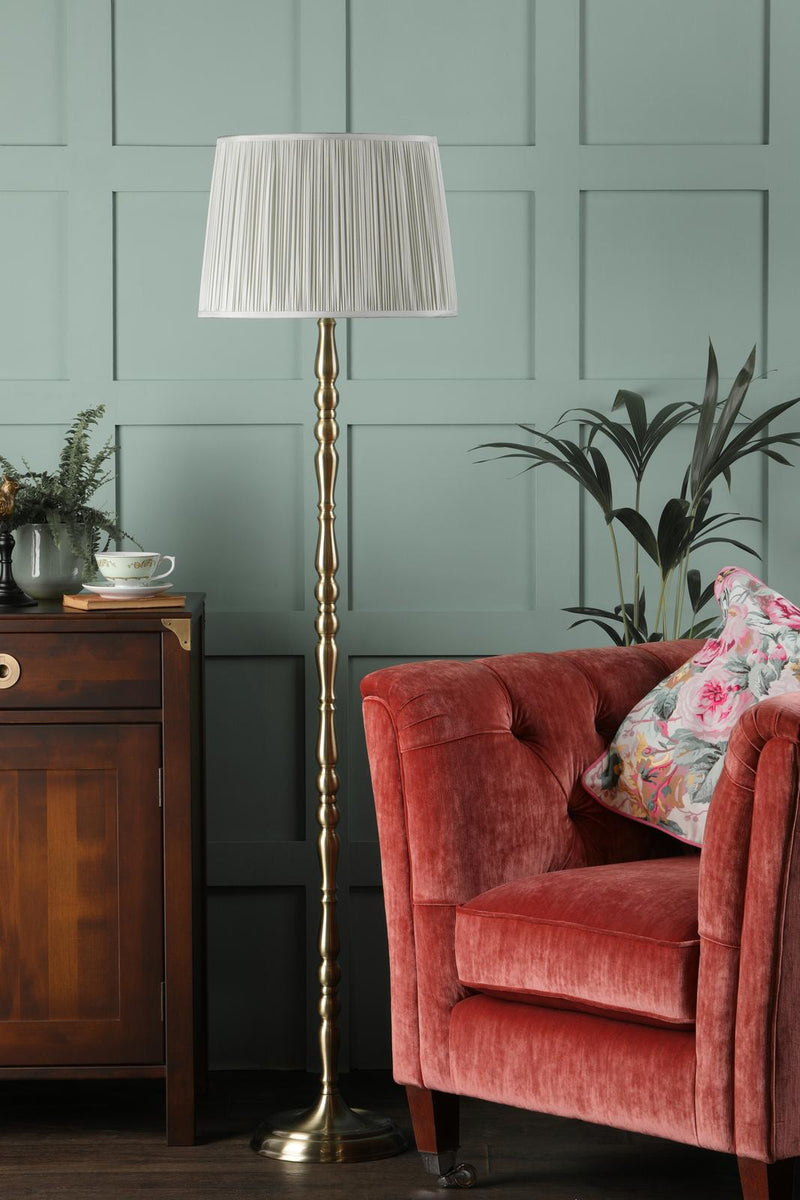 Laura Ashley Corey Floor Lamp Antique Brass Base Only • LA3756199-Q