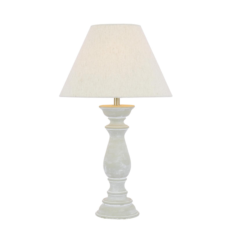 Laura Ashley Chedworth Table Lamp Concrete & Polished Nickel With Shade • LA3756200-Q