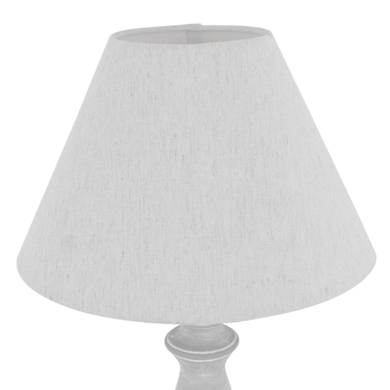 Laura Ashley Chedworth Table Lamp Concrete & Polished Nickel With Shade • LA3756200-Q