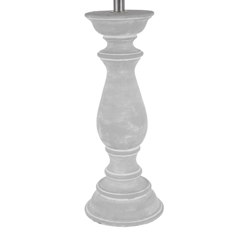 Laura Ashley Chedworth Table Lamp Concrete & Polished Nickel With Shade • LA3756200-Q