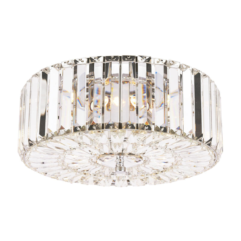 Laura Ashley Fernhurst Large 3 Light Flush Crystal & Polished Chrome  • LA3756211-Q