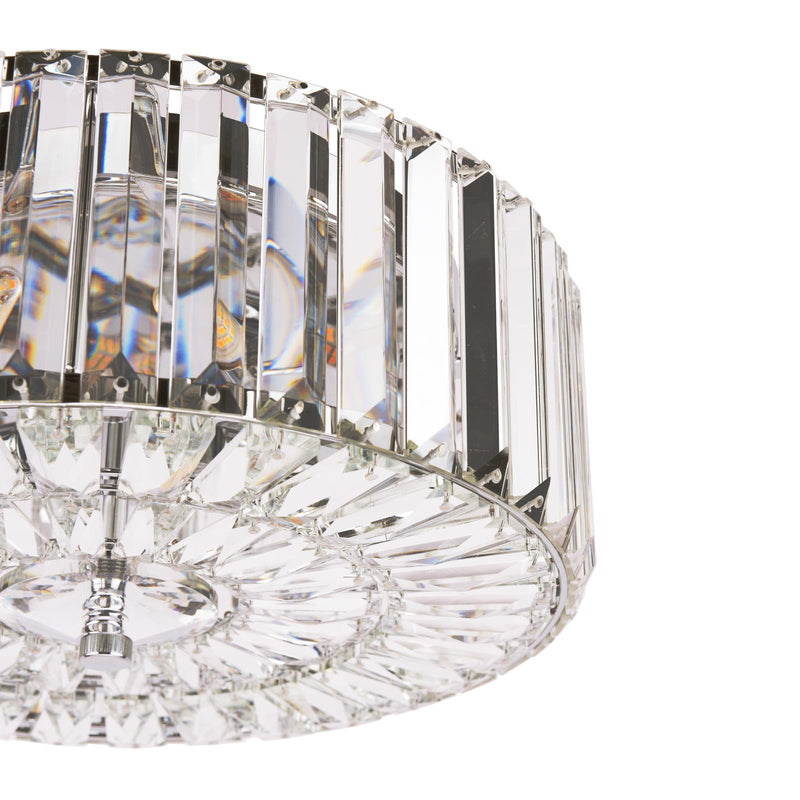 Laura Ashley Fernhurst Large 3 Light Flush Crystal & Polished Chrome  • LA3756211-Q