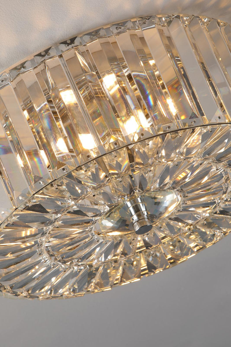 Laura Ashley Fernhurst Large 3 Light Flush Crystal & Polished Chrome  • LA3756211-Q