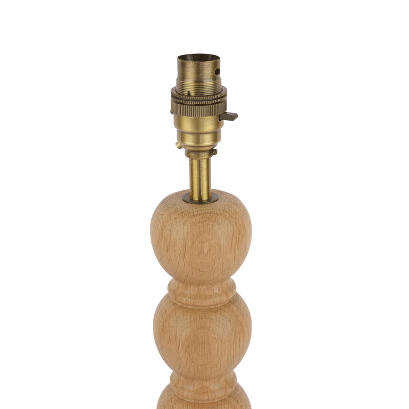 Laura Ashley Maria Table Lamp Wood & Antique Brass Base Only • LA3756212-Q
