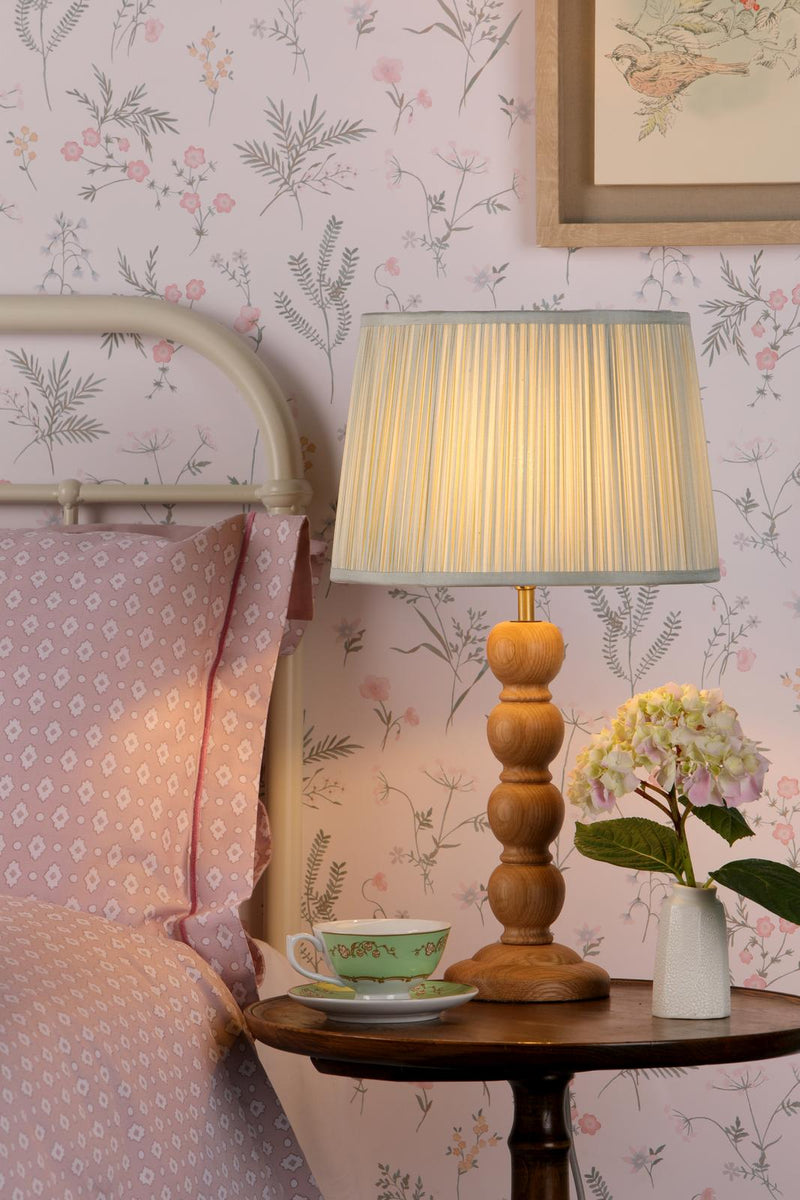 Laura Ashley Maria Table Lamp Wood & Antique Brass Base Only • LA3756212-Q