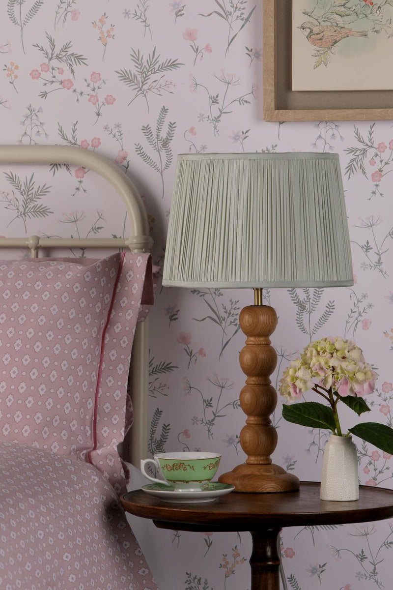 Laura Ashley Maria Table Lamp Wood & Antique Brass Base Only • LA3756212-Q