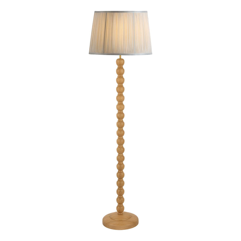 Laura Ashley Maria Floor Lamp Wood & Antique Brass Base Only • LA3756213-Q