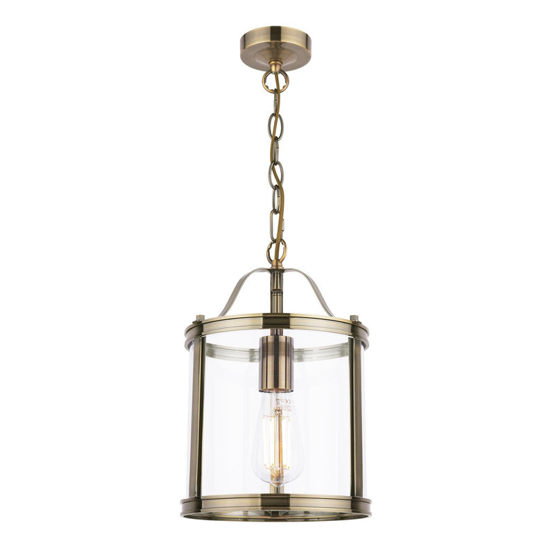 Laura Ashley Harrington Pendant Antique Brass & Glass  • LA3756217-Q