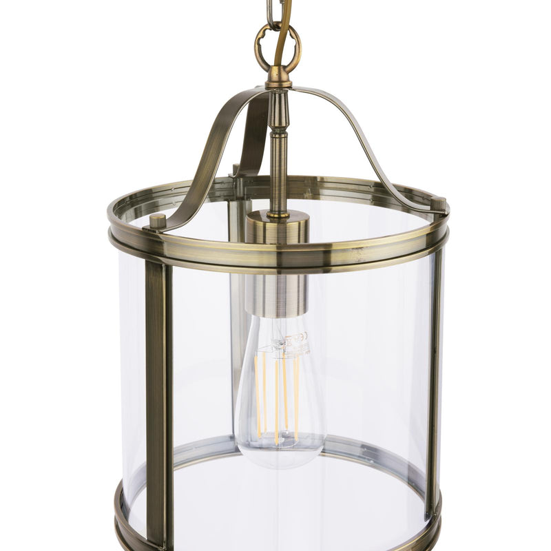 Laura Ashley Harrington Pendant Antique Brass & Glass  • LA3756217-Q