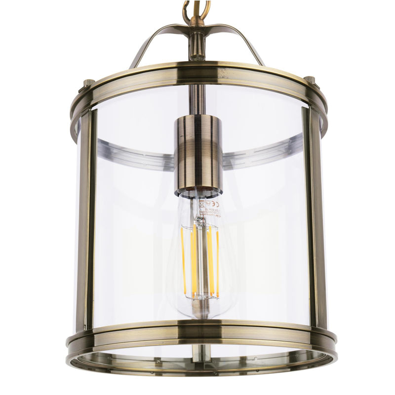 Laura Ashley Harrington Pendant Antique Brass & Glass  • LA3756217-Q