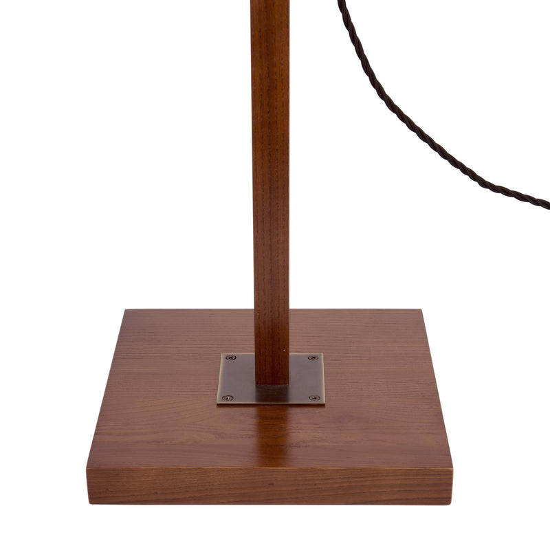 Laura Ashley Burdale Adjustable Floor Lamp Dark Wood & Industrial Brass Base Only • LA3756225-Q