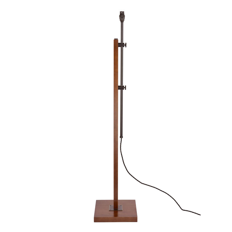 Laura Ashley Burdale Adjustable Floor Lamp Dark Wood & Industrial Brass Base Only • LA3756225-Q
