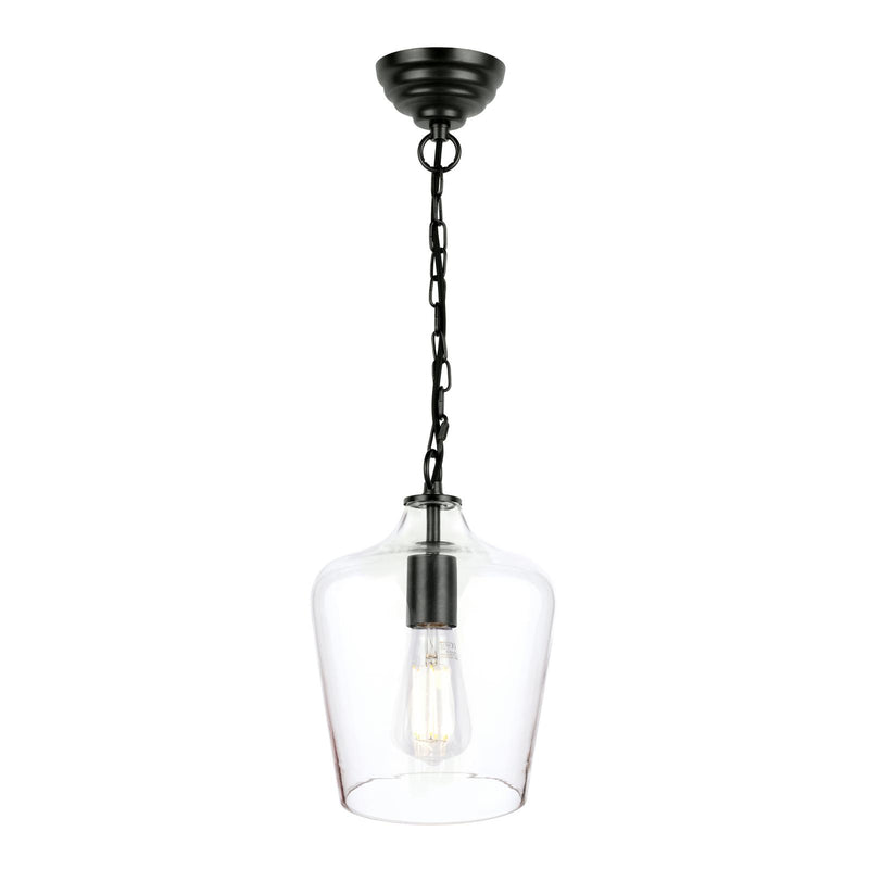 Laura Ashley Ockley Bottle Pendant Glass & Matt Black  • LA3756227-Q