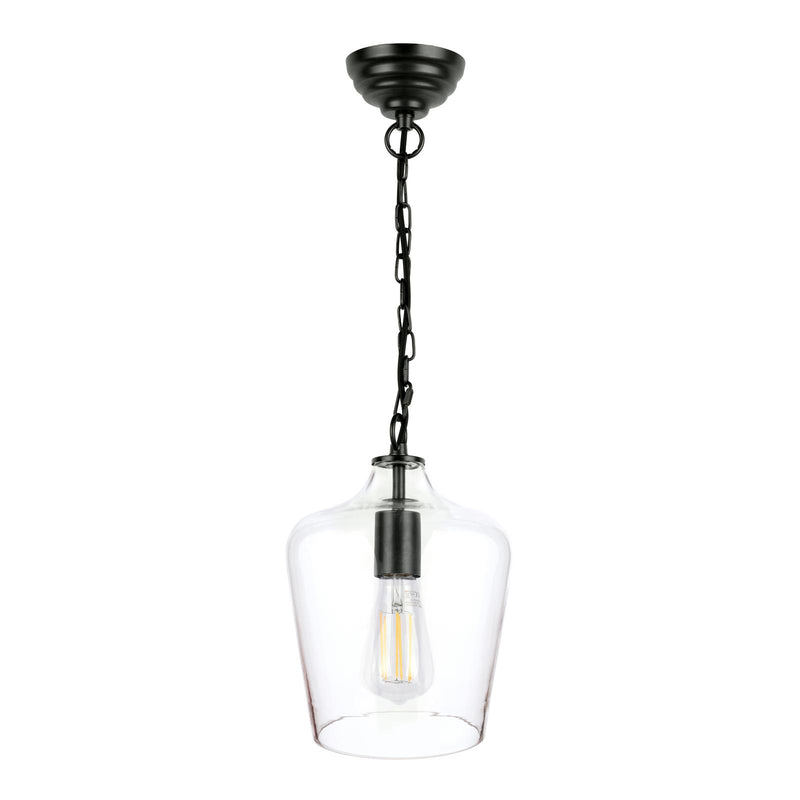 Laura Ashley Ockley Bottle Pendant Glass & Matt Black  • LA3756227-Q