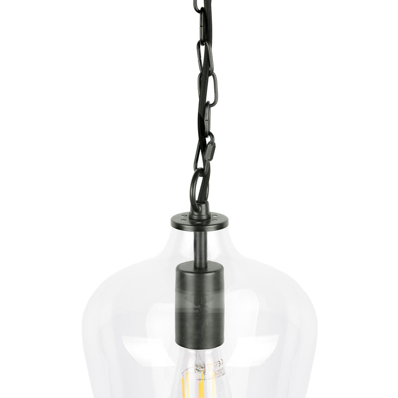 Laura Ashley Ockley Bottle Pendant Glass & Matt Black  • LA3756227-Q