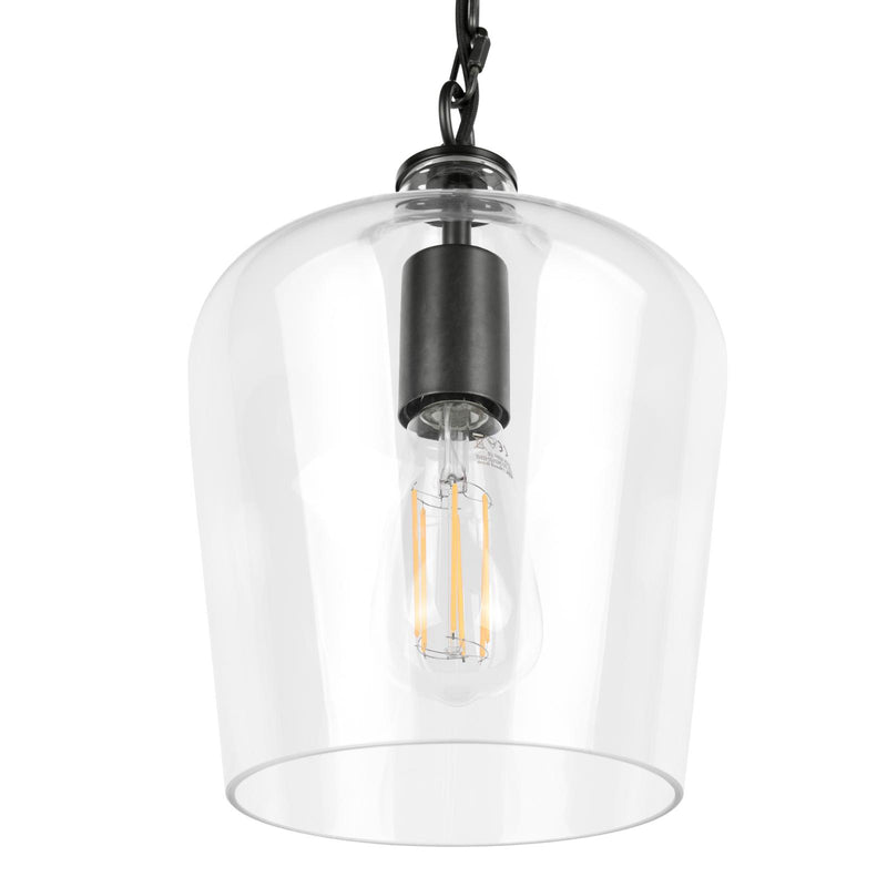 Laura Ashley Ockley Bottle Pendant Glass & Matt Black  • LA3756227-Q