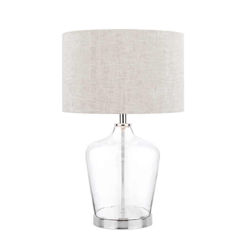 Laura Ashley Ockley Touch Table Lamp Polished Chrome & Glass With Shade • LA3756233-Q