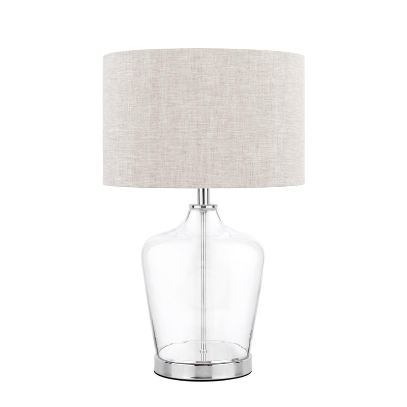Laura Ashley Ockley Touch Table Lamp Polished Chrome & Glass With Shade • LA3756233-Q