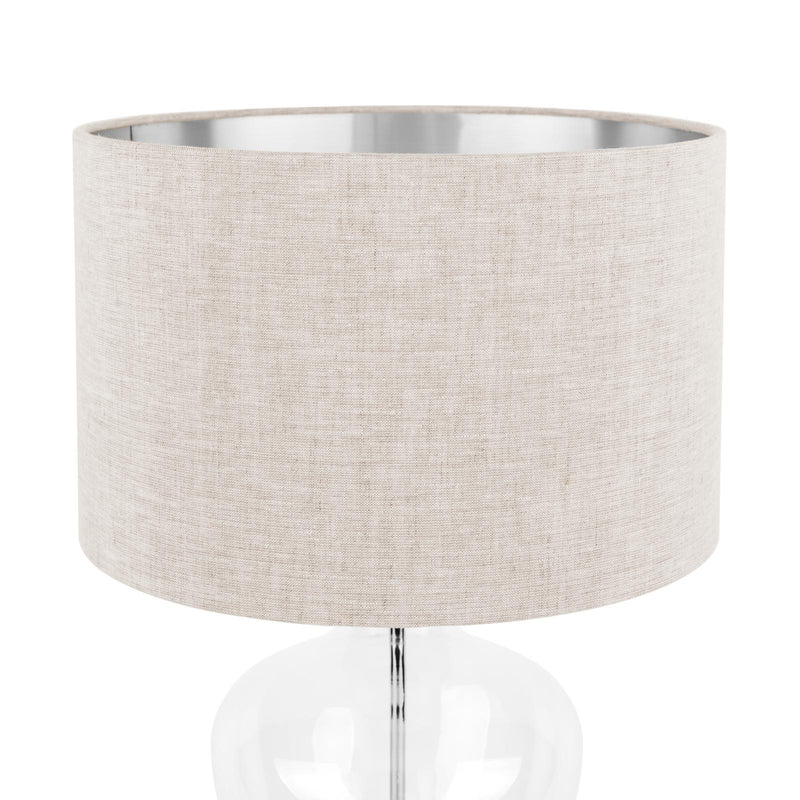 Laura Ashley Ockley Touch Table Lamp Polished Chrome & Glass With Shade • LA3756233-Q
