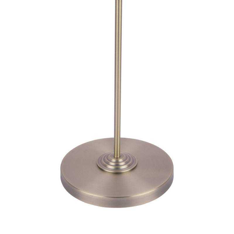 Laura Ashley Sorrento 3 Light Floor Lamp Matt Antique Brass & Blue Shade • LA3756235-Q