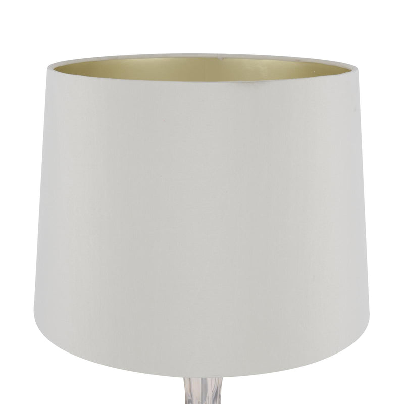 Laura Ashley Nevern Table Lamp Champagne Glass & Polished Chrome With Shade • LA3756239-Q