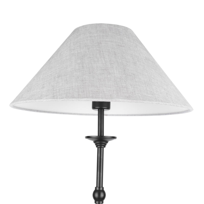 Laura Ashley Ludchurch Floor Lamp Industrial Black With Shade • LA3756241-Q