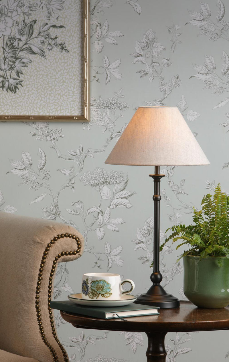Laura Ashley Ludchurch Table Lamp Industrial Black With Shade • LA3756242-Q