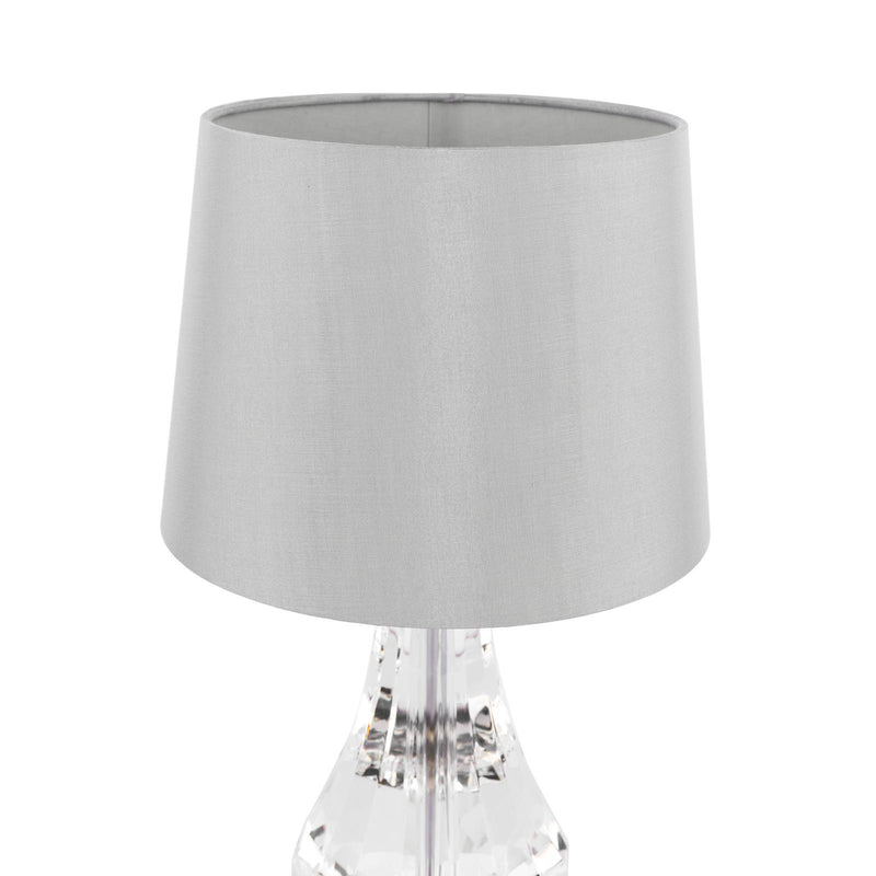 Laura Ashley Humby Touch Table Lamp Crystal & Polished Nickel With Shade • LA3756244-Q
