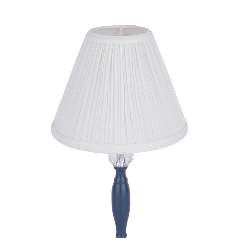 Laura Ashley Ellis Table Lamp Matt Blue & Crystal With Shade • LA3756268-Q