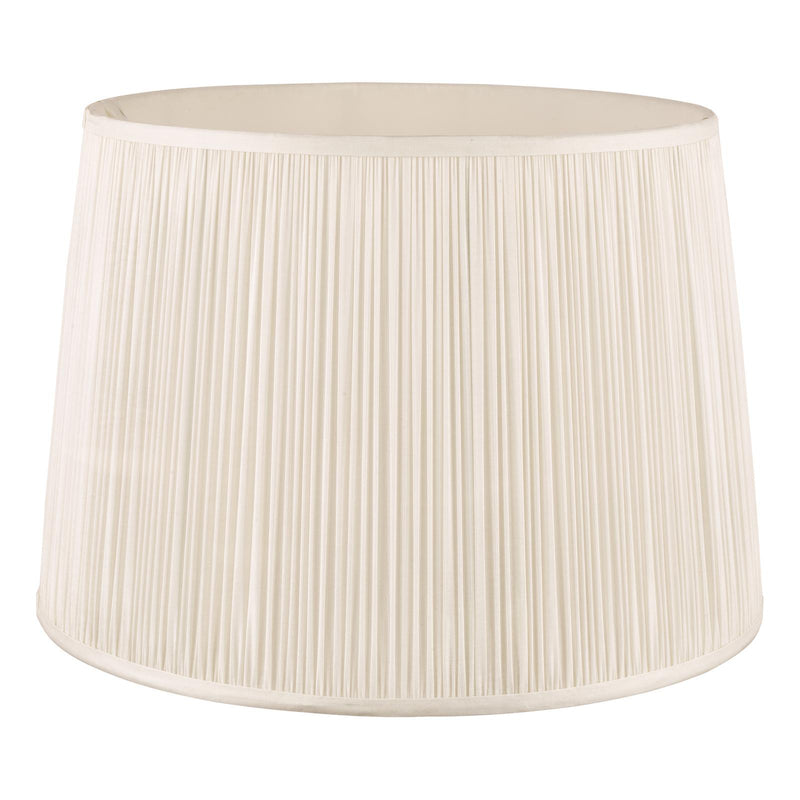 Laura Ashley Hemsley Pleated Silk Empire Drum Shade Cream 35cm/14 Inch • LA3756306-Q