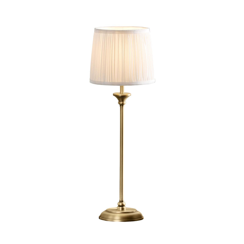 Laura Ashley Hemsley Table Lamp Matt Antique Brass With Shade • LA3756320-Q