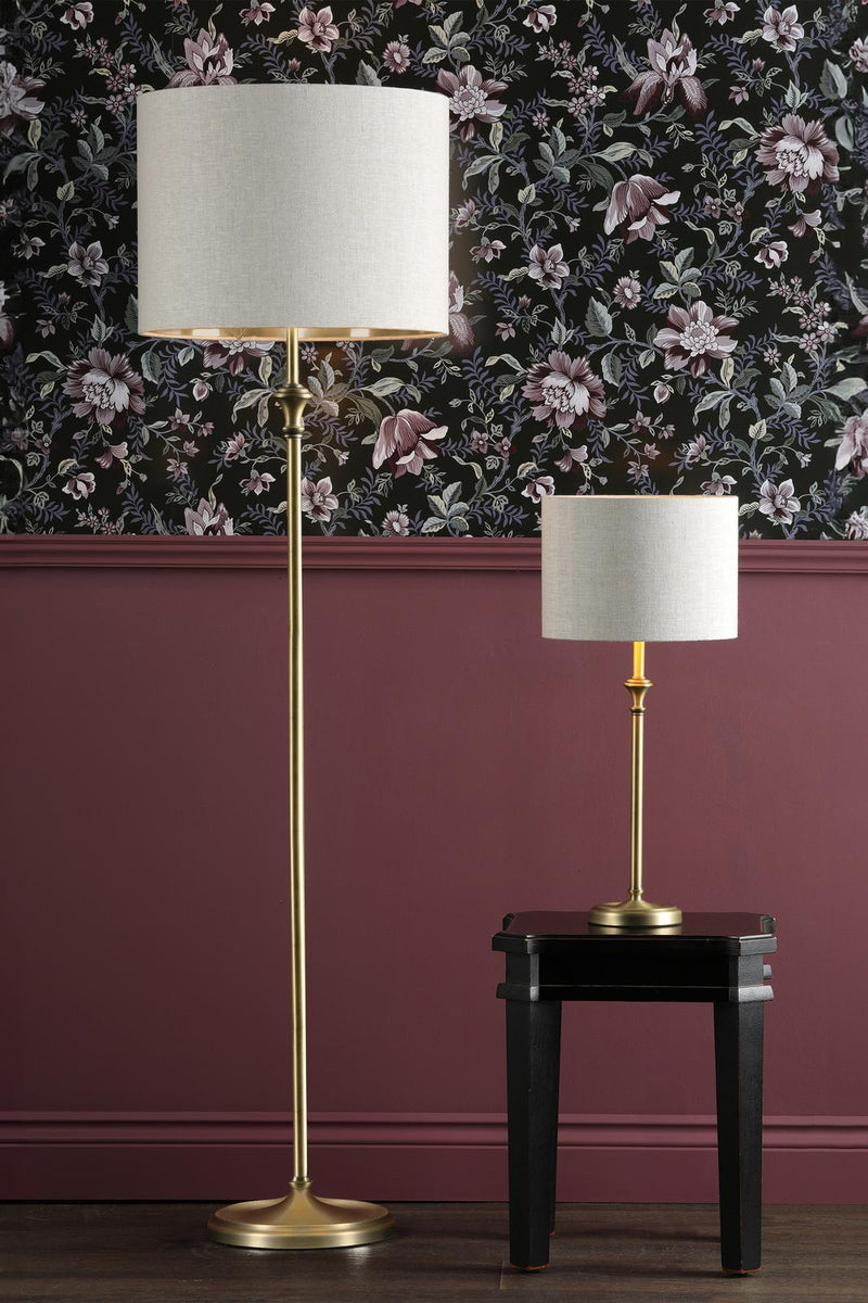 Laura Ashley Highgrove Table Lamp Matt Antique Brass With Shade • LA3756325-Q