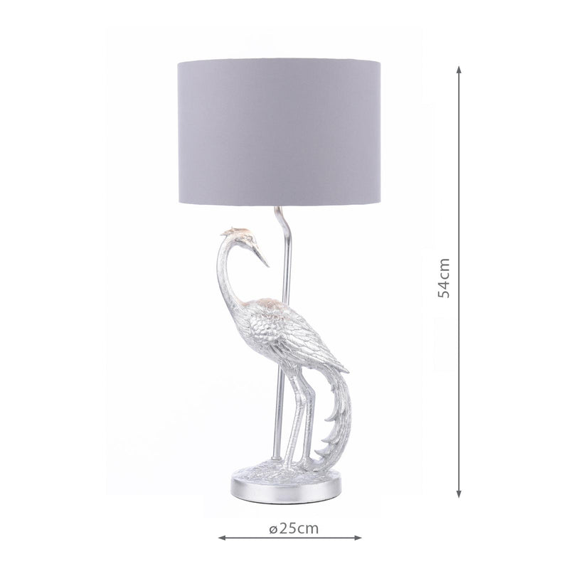 Laura Ashley Tregaron Table Lamp Silver With Shade • LA3756326-Q