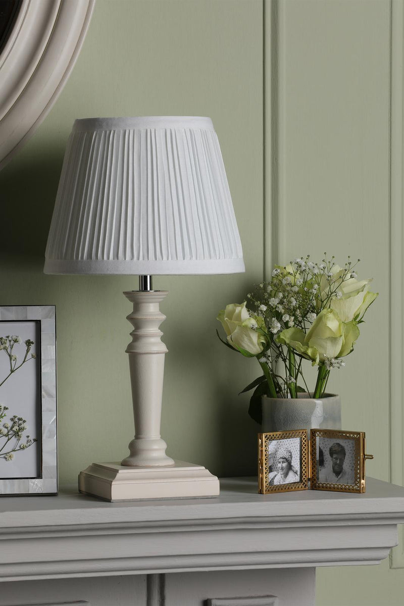 Laura Ashley Tate Twin Pack Table Lamp Distressed Wood With Shade • LA3756329-Q