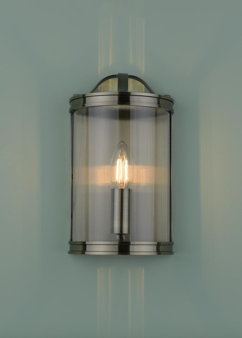 Laura Ashley Harrington Wall Light Antique Brass and Glass • LA3756383-Q